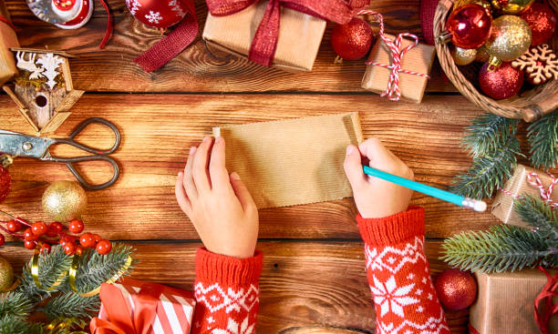 istock Childs hands with letter to Santa 1013591988