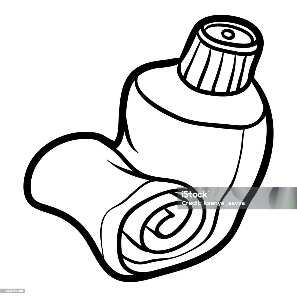 Colouring Tube Coloring Book Tubes Of Paint Stock Illustration - Download Image Now ...