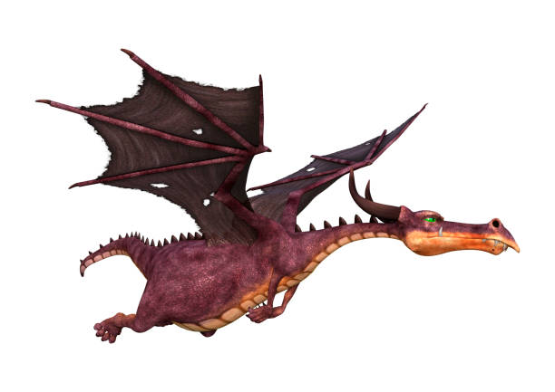 istock 3D illustration fairy tale dragon on white 1013623036