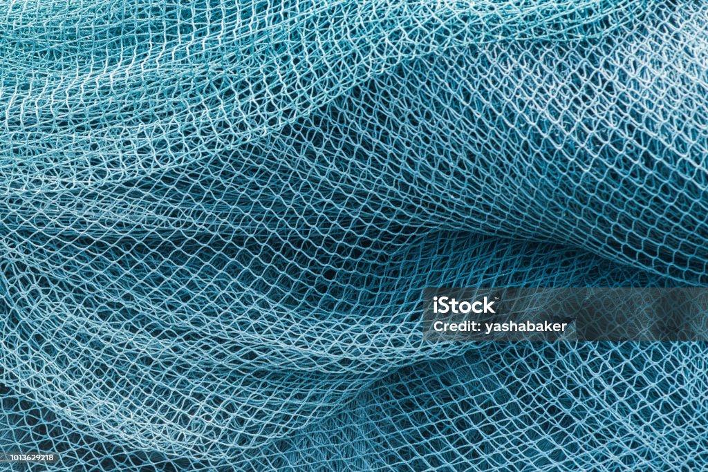 Photo libre de droit de Filet De Pêche Vieux Bleu Plié banque d'images et  plus d'images libres de droit de Abstrait - Abstrait, Blanc, Bleu - iStock
