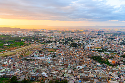 Aerial panorama of Tlemcen, a city in north-western Algeria
