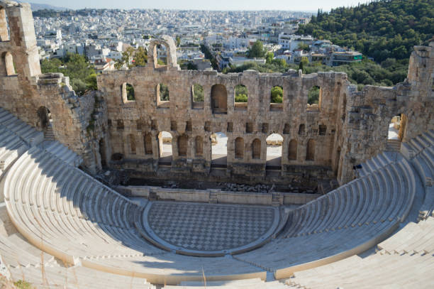 istock Amphitheater at the Parthenon, Acropolis in Athens, Greece 1013635688