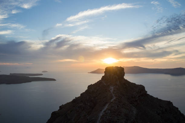 istock Sea View Sunset in Imerovigli, Santorini, Greece 1013643272