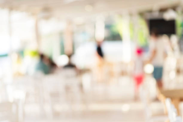 istock Blurred background : Customer at restaurant blur background with bokeh. 1013656244