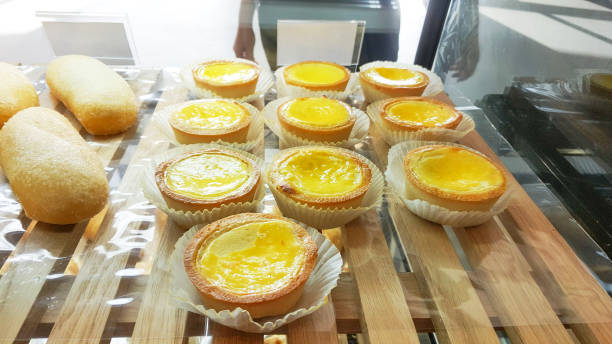 istock egg tart in the cabinet ready for sale 1013658364