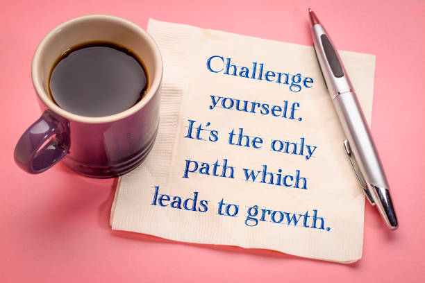 istock Challenge yourself, it is the only path which leads to growth 1013672218