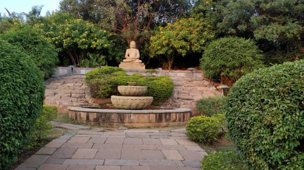 istock buddha in the garden 1013680148