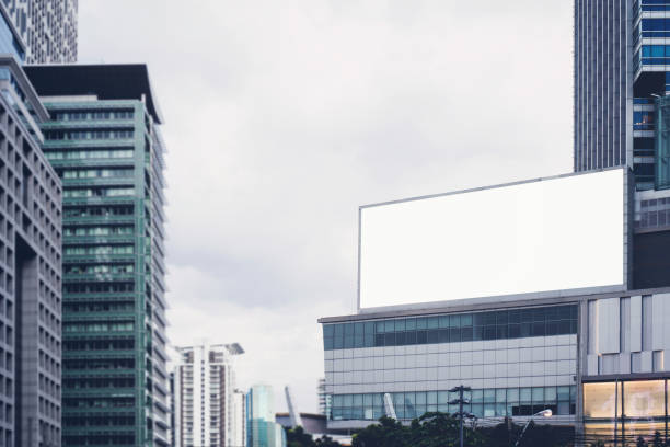 istock Blank billboard poster in the department store, with copy space for advertising message. 1013683776