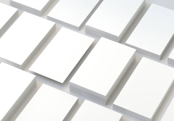 istock Blank Business Cards on gray background. Mock-up for branding identity. 3d rendering. 1013694566