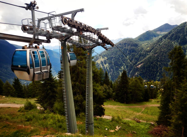 istock Cable way in italian alps mountain 1013698850