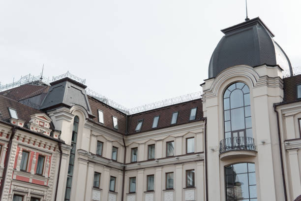 istock Restored historic building with large windows 1013725844