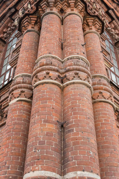 Columns made of bricks of a monumental building