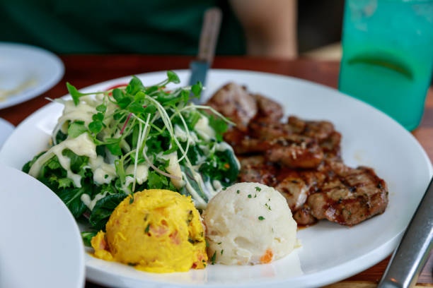 istock Grilled pork steak and vegetables 1013730570