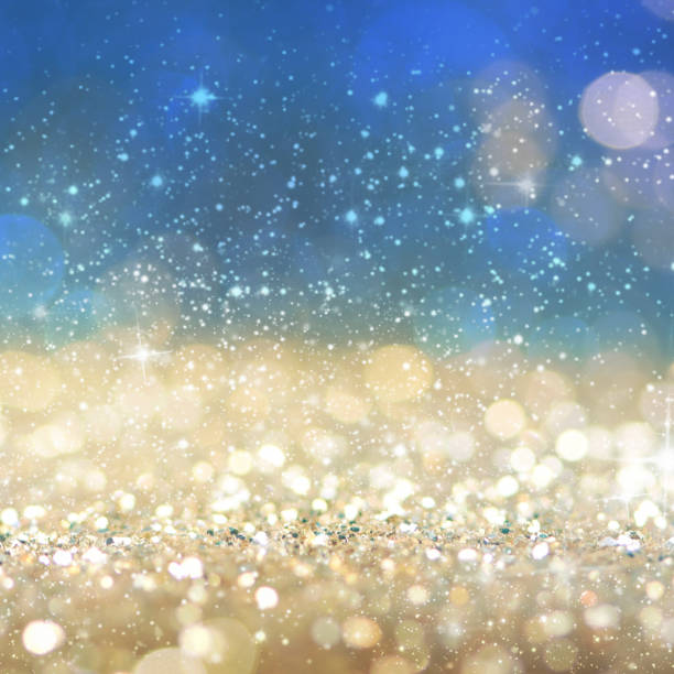 istock Christmas light background.  Holiday glowing backdrop. Defocused Background With Blinking Stars. Blurred Bokeh. 1013733822
