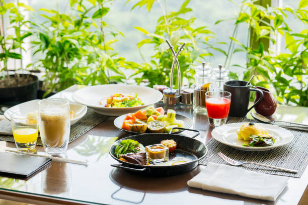 istock Restaurant table served tasty meals 1013734512