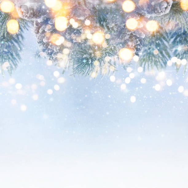 istock Christmas light background.  Holiday glowing backdrop. Defocused Background With Blinking Stars. Blurred Bokeh. 1013739622