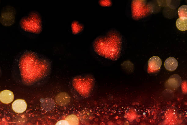 istock Valentines Day light background.  Holiday glowing backdrop. Defocused Background With Blinking Stars. Blurred Bokeh. 1013742416