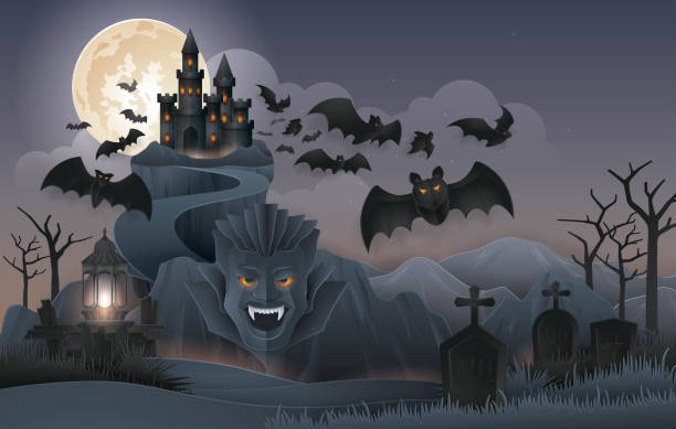 536 Cartoon Dracula With Castle Illustrations & Clip Art - iStock