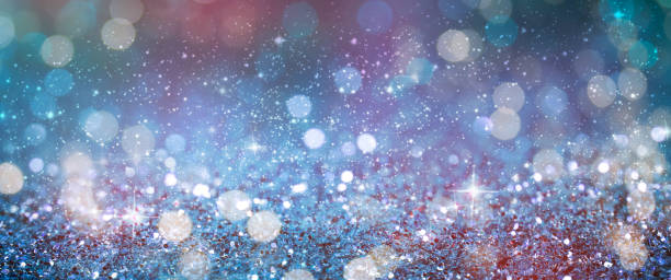 istock Christmas light background.  Holiday glowing backdrop. Defocused Background With Blinking Stars. Blurred Bokeh. 1013756906