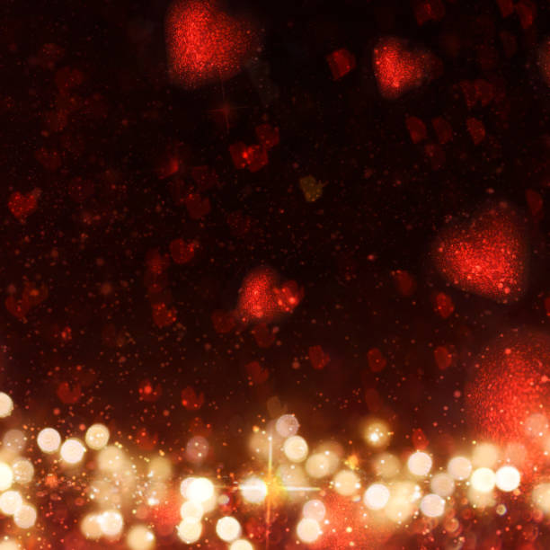 istock Valentines Day light background.  Holiday glowing backdrop. Defocused Background With Blinking Stars. Blurred Bokeh. 1013761788