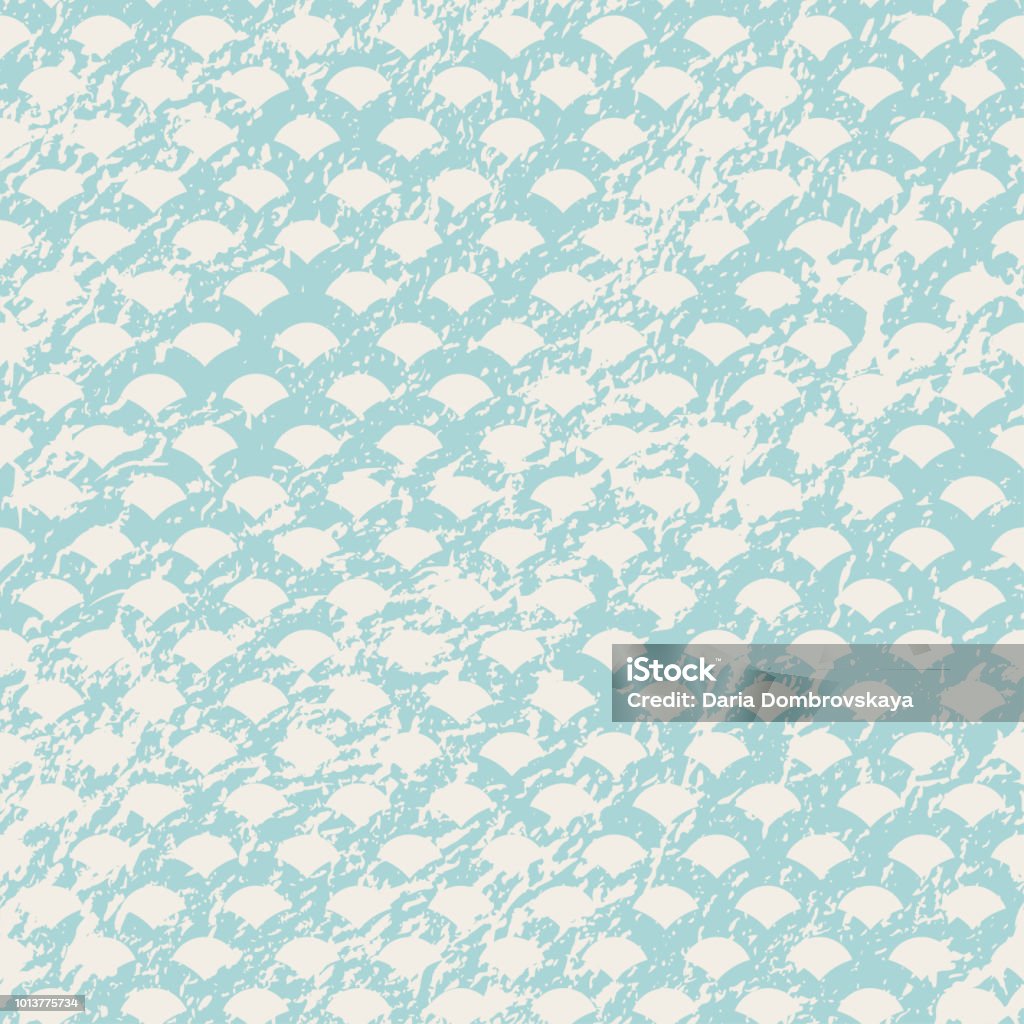 Seamless Geometric Fish Scales Pattern Stock Illustration - Download ...