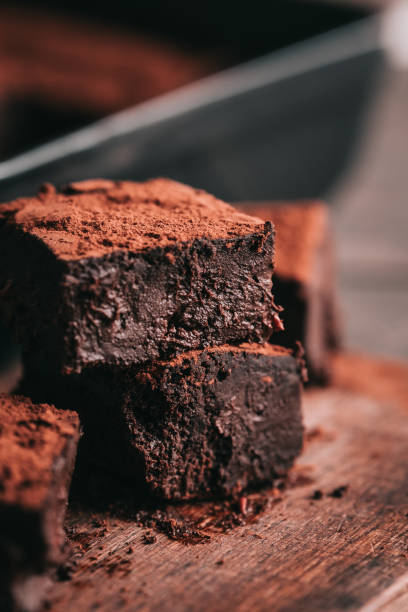 istock Dark chocolate stout brownies cut in squares 1013785742