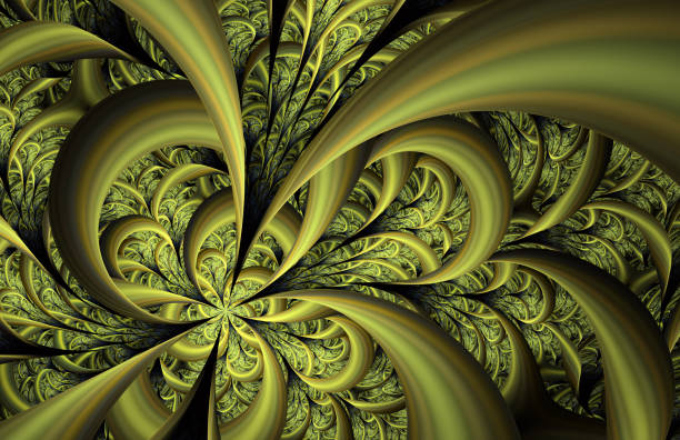 istock Circles and Spikes abstract background. 3d layers of colorful blending textures (computer generated, fractal abstraction) 1013795504