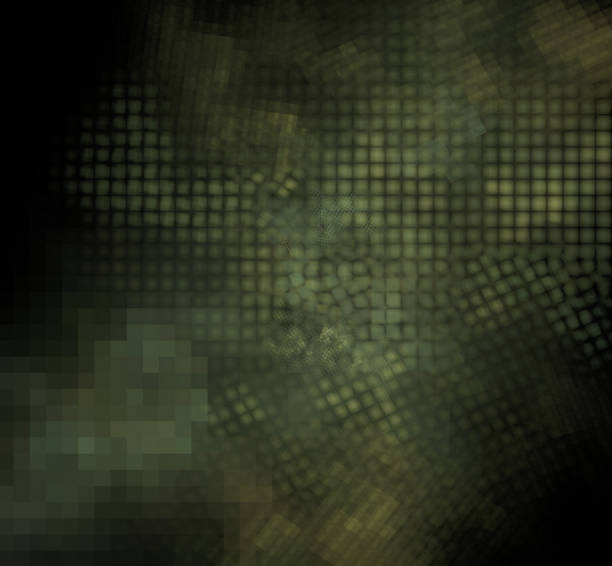 istock Camouflage pixel fractal on a black background. 1013796246