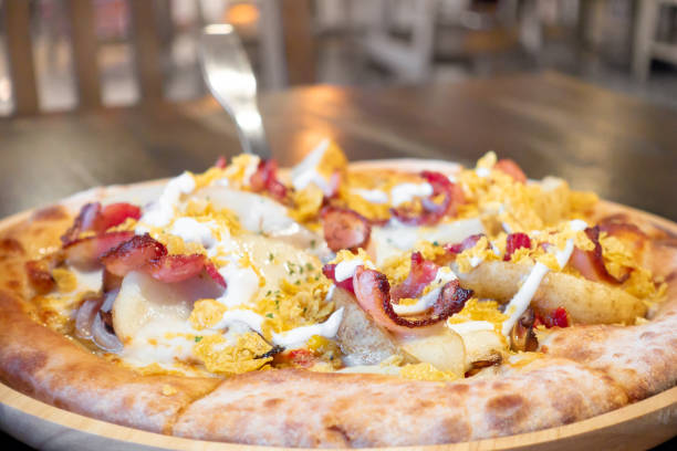 istock Pizza with potatoes and bacon from korean pizza champion 1013803664