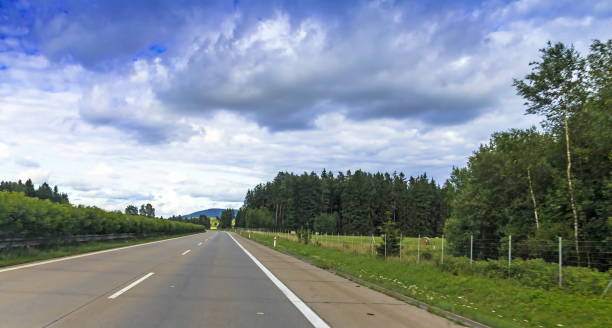 Traffic on Austrian highway number 3 (autobahn) in summer weekend