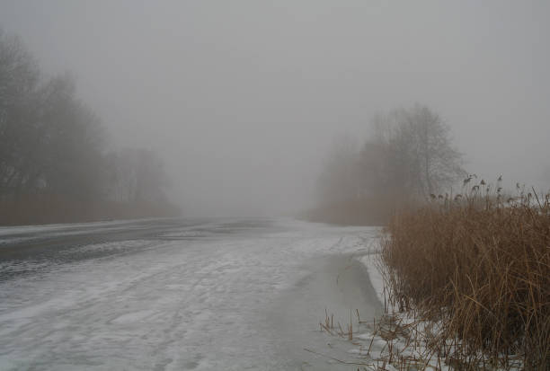 istock Winter on the frozen river 1013809790