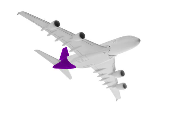 istock Airplane with Purple color, Isolated on white background. 1013814202