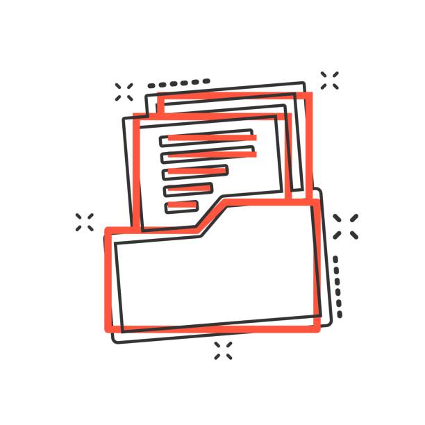 istock Vector cartoon document icon in comic style. Archive data file sign illustration pictogram. Document business splash effect concept. 1013828826