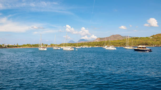 istock Yachts at the Vulcano Island 1013858892