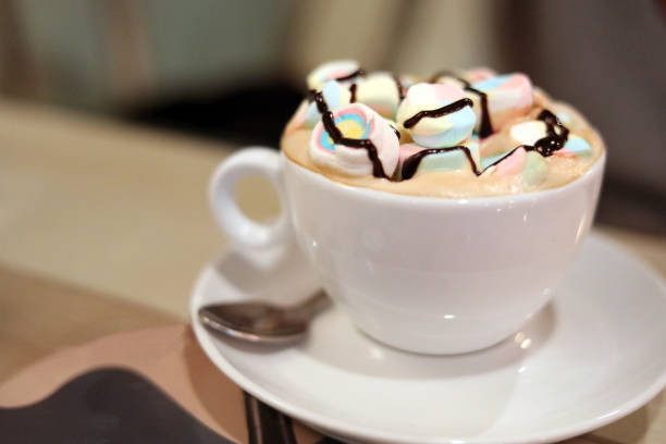istock Cup of hot chocolate with marshmallows 1013860992