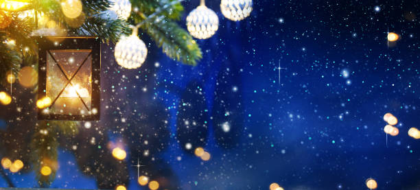 istock Lantern With Christmas Decoration 1013866424