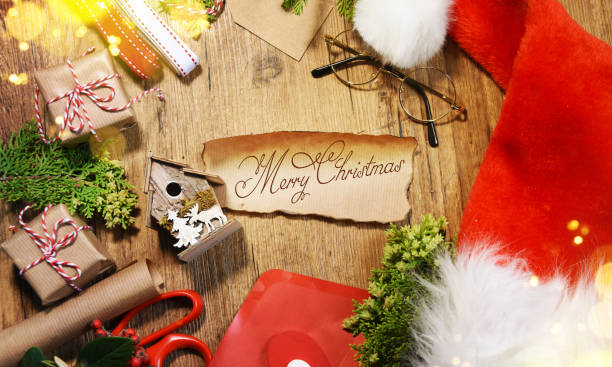 istock Christmas wooden background 1013870028
