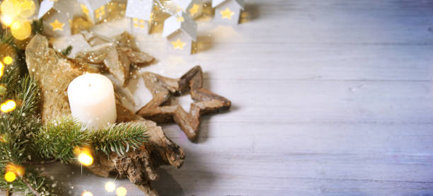 istock Cosy and soft winter background, knitted sweater and lights 1013870876