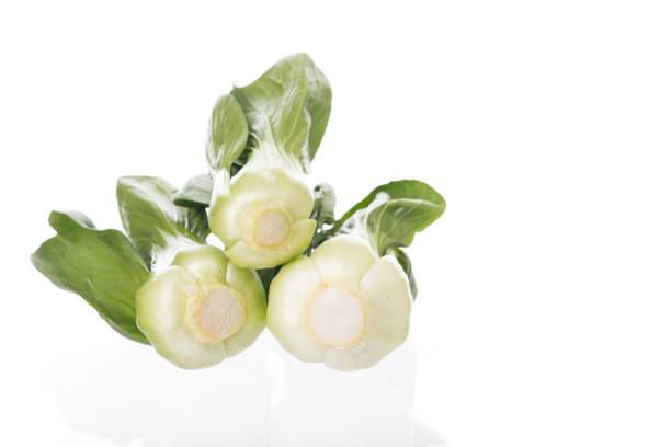 Pak Choy, fresh chinese cabbage isolated on white background