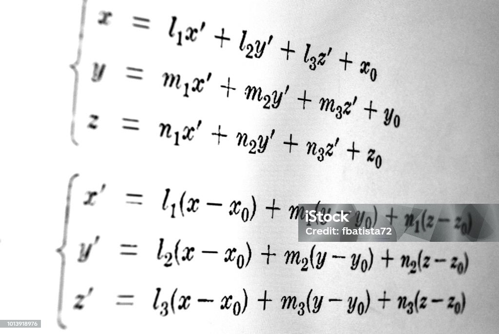 Large Math Formula Large Number Of Mathematical Formulas On A White Background Stock Photo ...