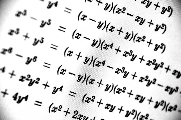 istock Large number of mathematical formulas on a white background 1013921420
