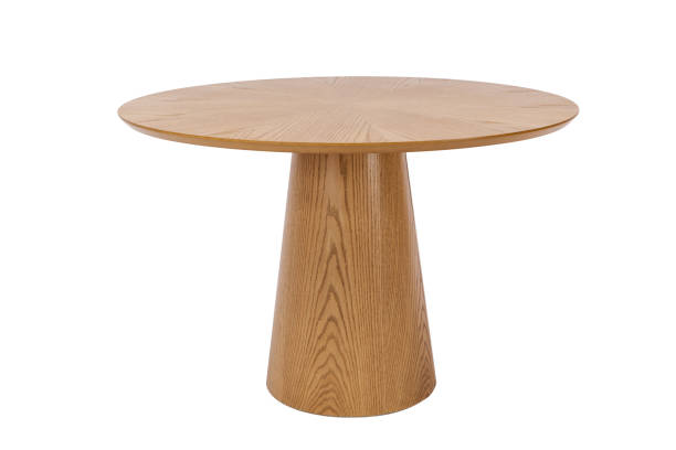 istock wood round table without legs on a white background 1013933932