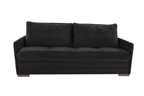 istock Three seats cozy brown fabric sofa isolated on white background 1013934048