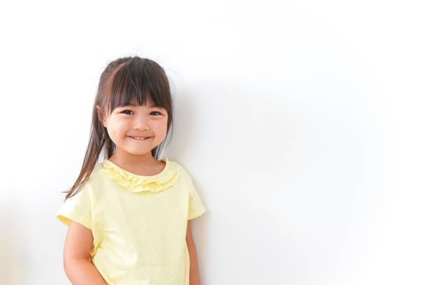 smiling child image - japanese girl imagens e fotografias de stock