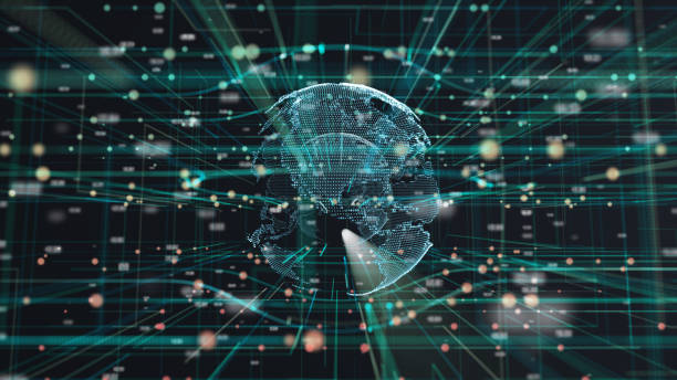 istock illustration of Earth particle technology Futuristic computer digital Abstract  background 1013952368