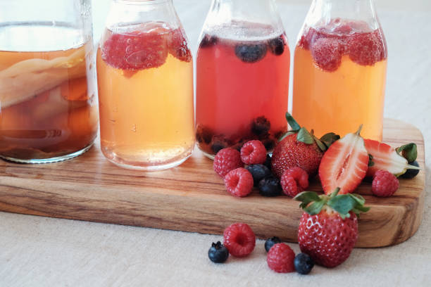 istock Kombucha second Fermented fruit tea, Probiotic food 1013966762