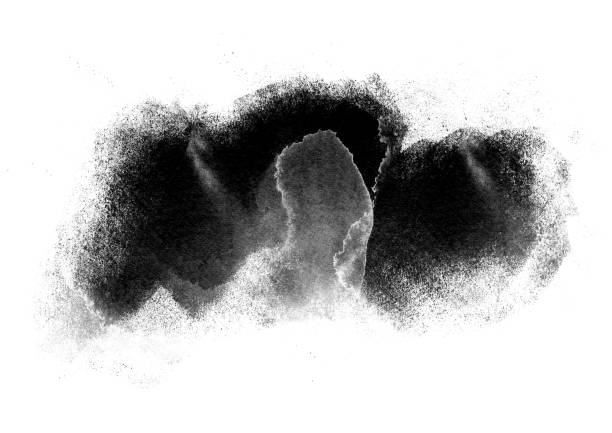 istock Black color graphic patches brush strokes design effect element for background 1013974648