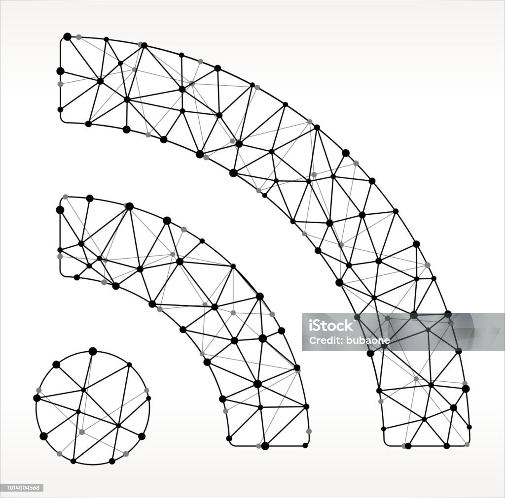 Triangle Network Pattern Computer Network Triangle Node Black And White Pattern Stock ...
