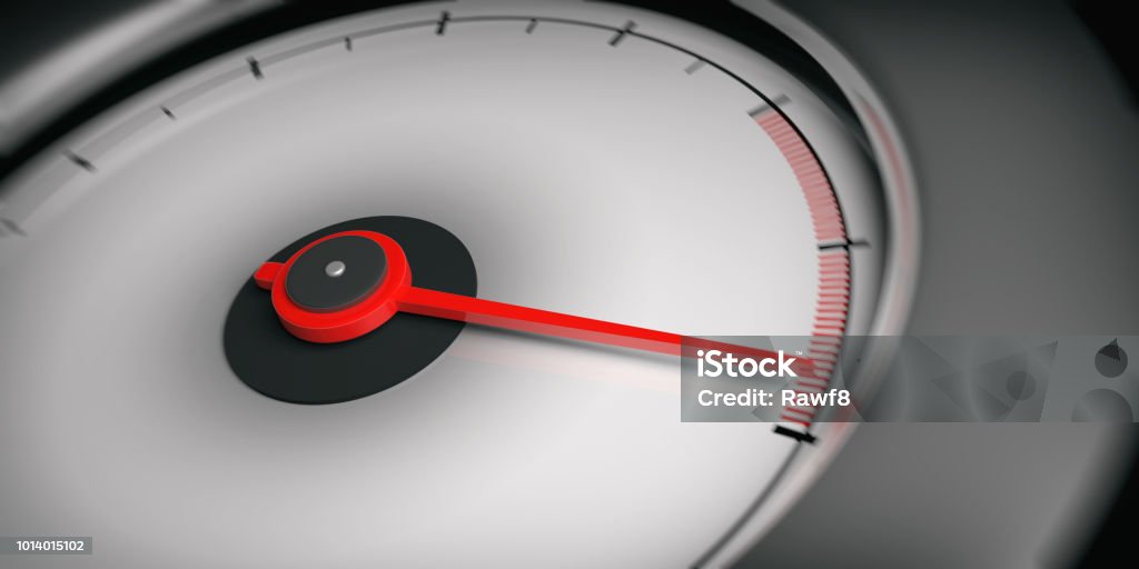 Empty Speedometer Rpm 3d Rendering Car Speedometer Empty Stock Photo - Download Image Now ...