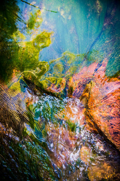 Water Over Rocks. stock photo